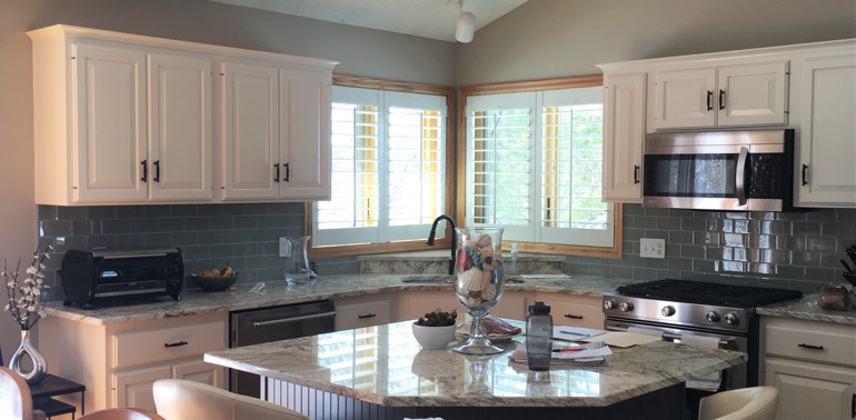 Virginia Beach kitchen with shutters and appliances